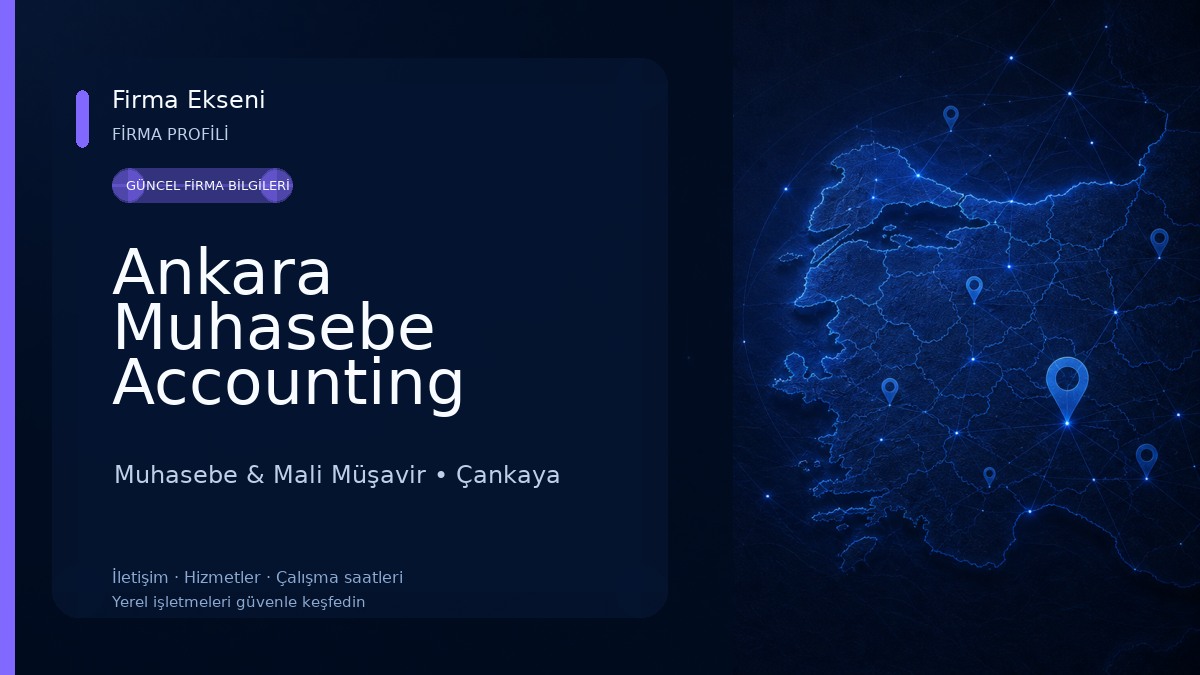 Ankara Muhasebe Accounting Services Muhasebe & Mali Müşavir