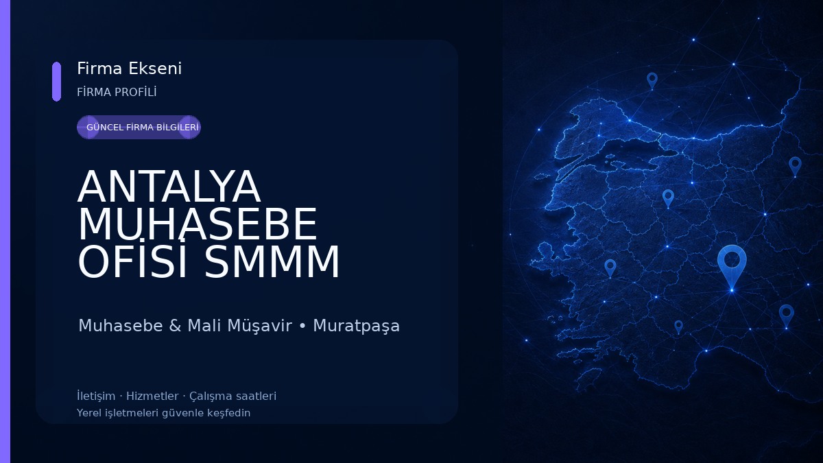 ANTALYA MUHASEBE OFİSİ SMMM ÖNDER KARAY Muhasebe & Mali Müşavir