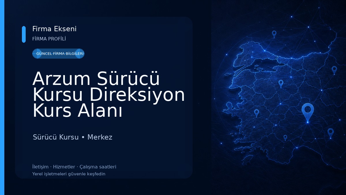 Arzum Sürücü Kursu Direksiyon Kurs Alanı Sürücü Kursu