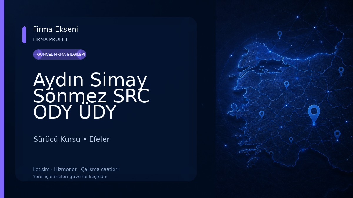 Aydın Simay Sönmez SRC ODY ÜDY Mesleki Yeterlilik Merkezi