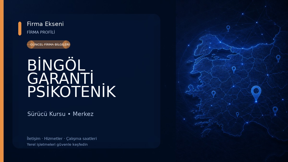 BİNGÖL GARANTİ PSİKOTENİK MERKEZİ (Bingöl) 