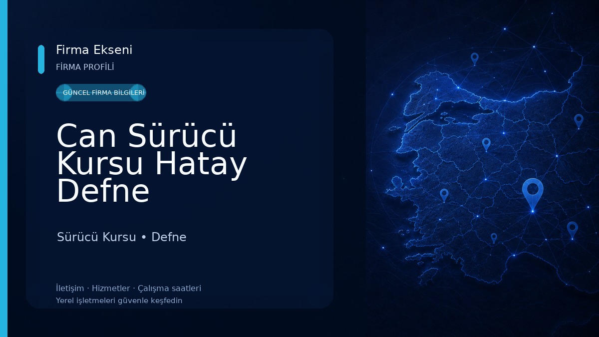 Can Sürücü Kursu Hatay Defne Sürücü Kursu
