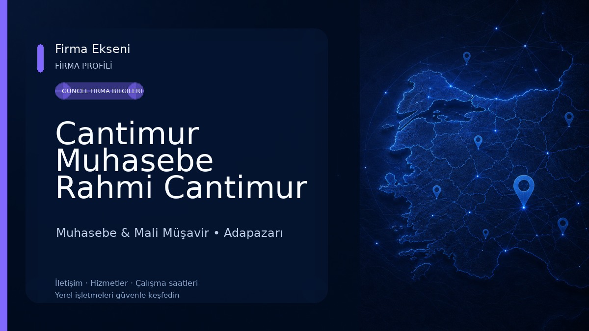 Cantimur Muhasebe Rahmi Cantimur Muhasebe & Mali Müşavir