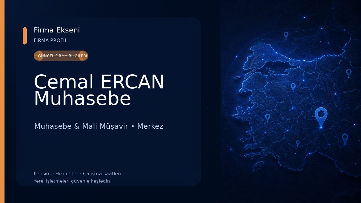 Cemal ERCAN Muhasebe Muhasebe & Mali Müşavir