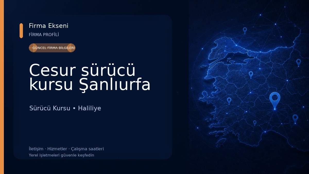 Cesur sürücü kursu Şanlıurfa
