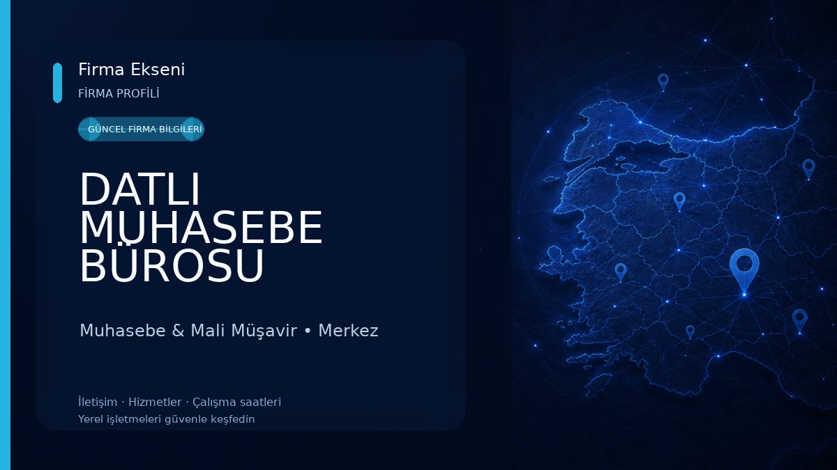 DATLI MUHASEBE BÜROSU Muhasebe & Mali Müşavir
