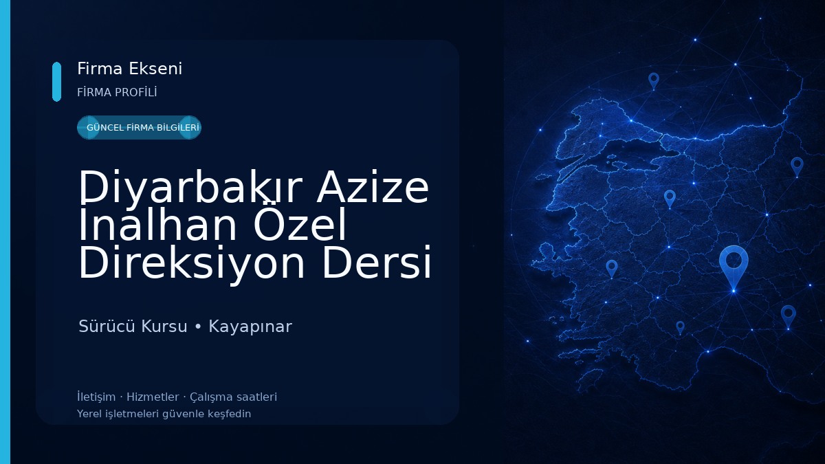 Diyarbakır Azize İnalhan Özel Direksiyon Dersi Bay &Bayan & Direksiyon Sınavına Hazırlık & Güvenli Sürüş Sürücü Kursu