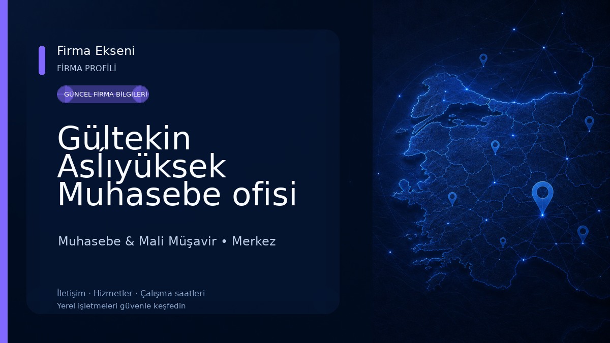 Gültekin Asĺıyüksek Muhasebe ofisi Muhasebe & Mali Müşavir