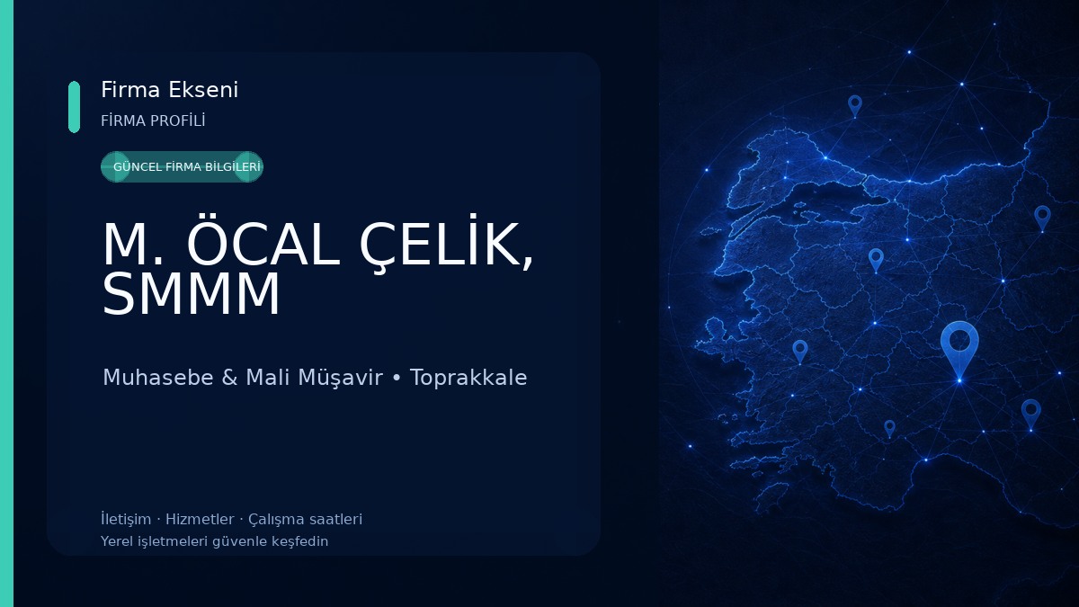 M. ÖCAL ÇELİK, SMMM