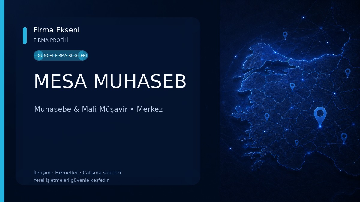 MESA MUHASEB Muhasebe & Mali Müşavir