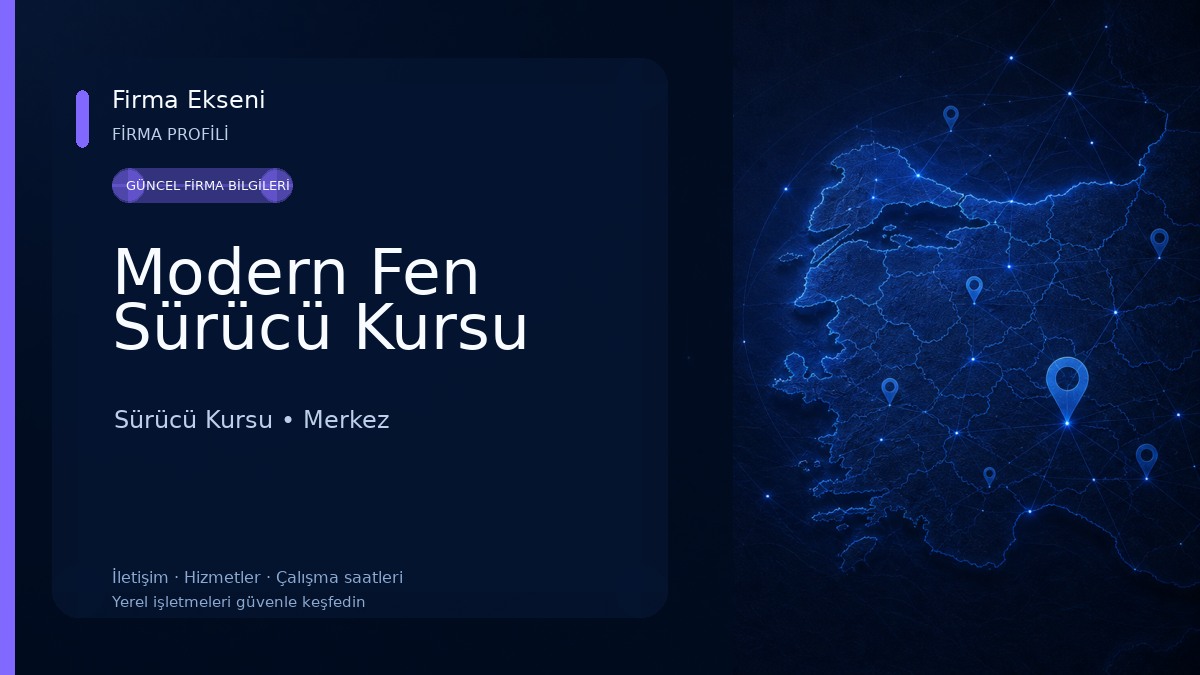 Modern Fen Sürücü Kursu Sürücü Kursu