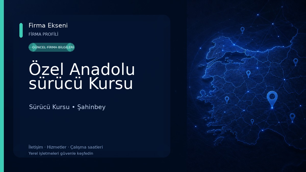 Özel Anadolu sürücü Kursu