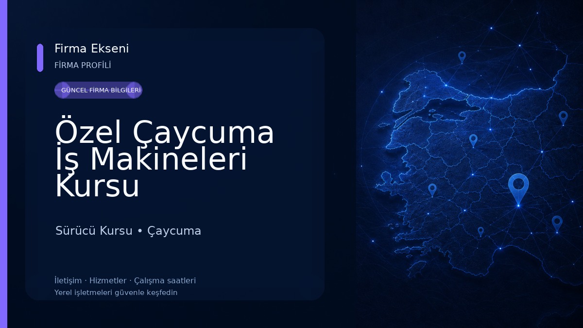 Özel Çaycuma İş Makineleri Kursu