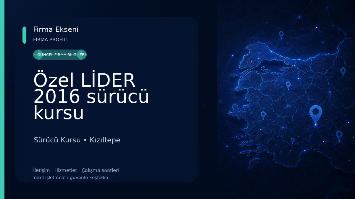 Özel LİDER 2016 sürücü kursu