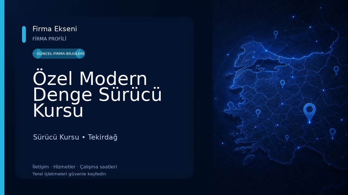 Özel Modern Denge Sürücü Kursu Sürücü Kursu