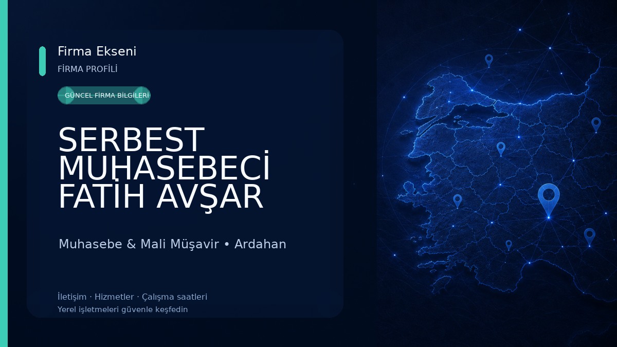 SERBEST MUHASEBECİ FATİH AVŞAR Muhasebe & Mali Müşavir