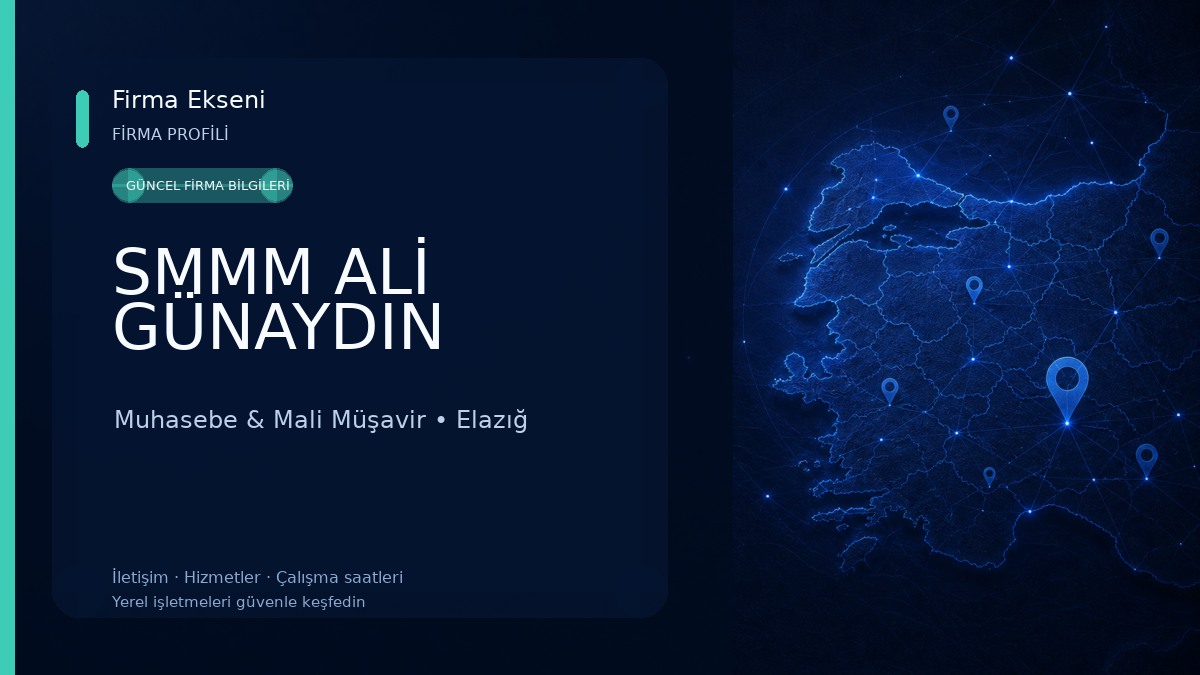 SMMM ALİ GÜNAYDIN Muhasebe & Mali Müşavir