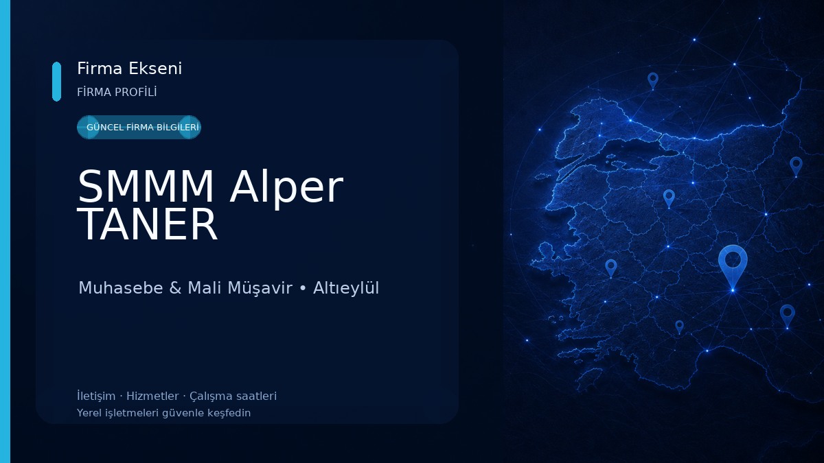 SMMM Alper TANER Muhasebe & Mali Müşavir