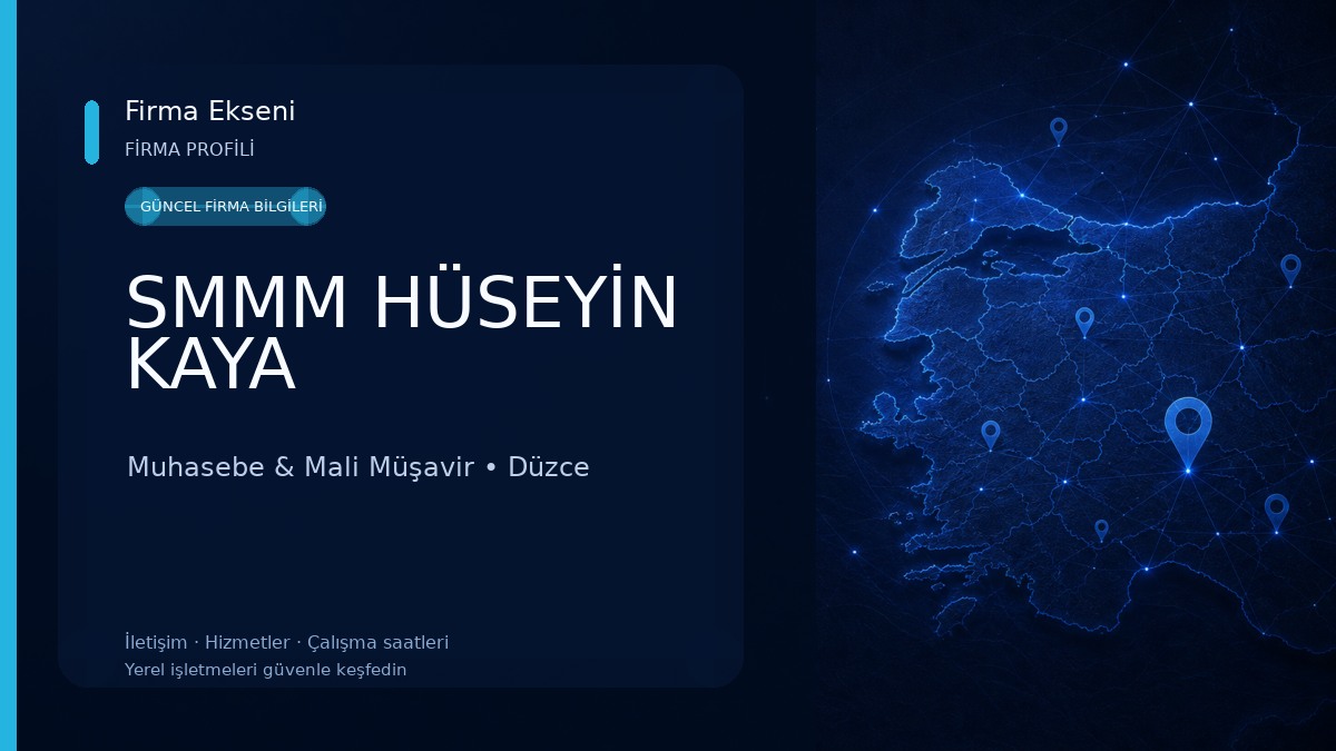 SMMM HÜSEYİN KAYA Muhasebe & Mali Müşavir
