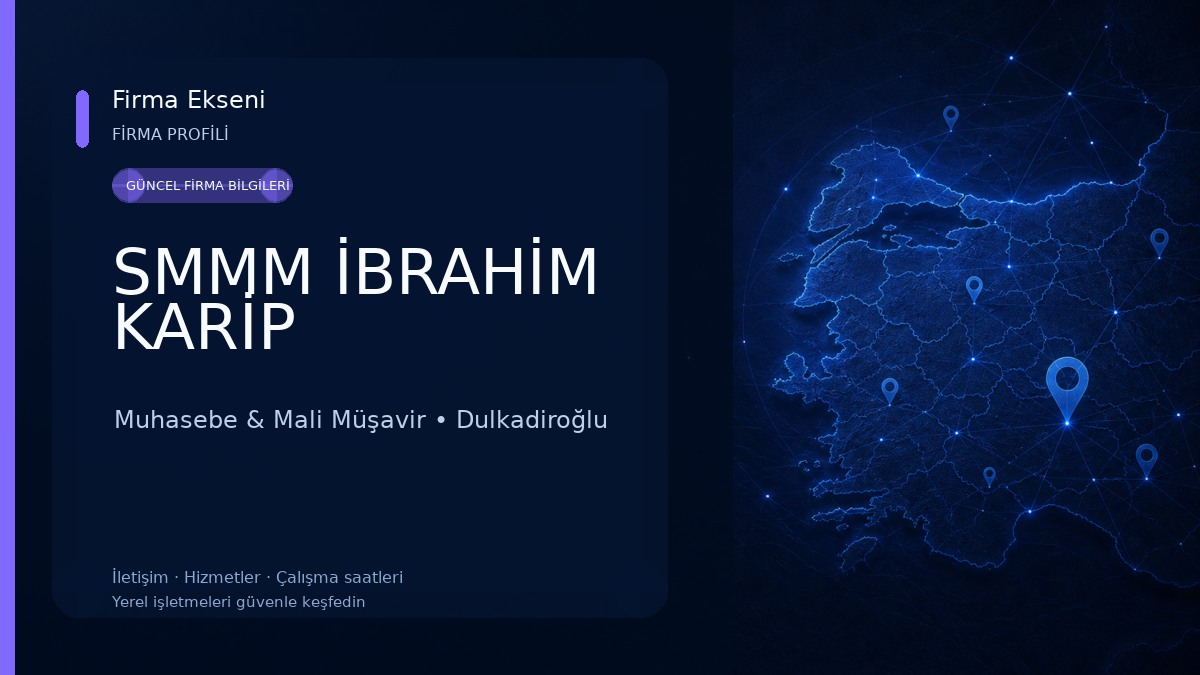 SMMM İBRAHİM KARİP Muhasebe & Mali Müşavir