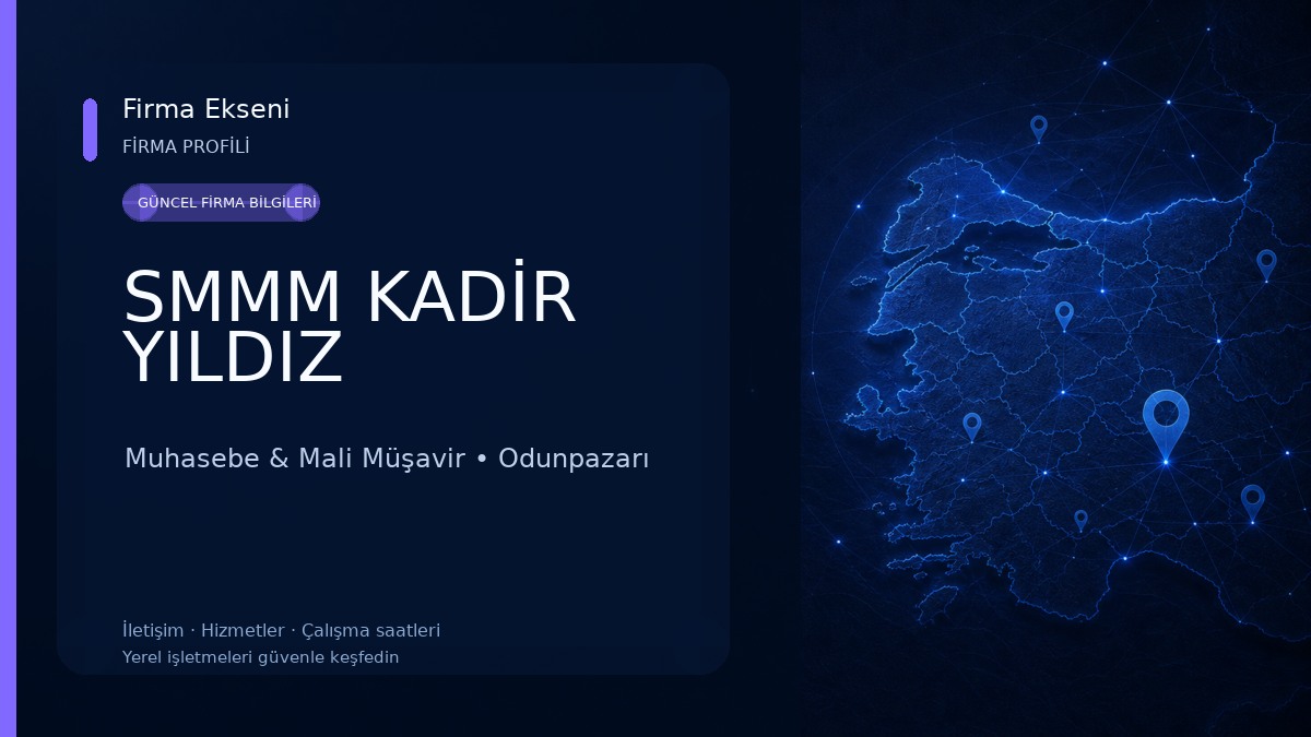 SMMM KADİR YILDIZ Muhasebe & Mali Müşavir