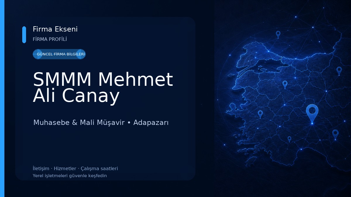 SMMM Mehmet Ali Canay Muhasebe & Mali Müşavir