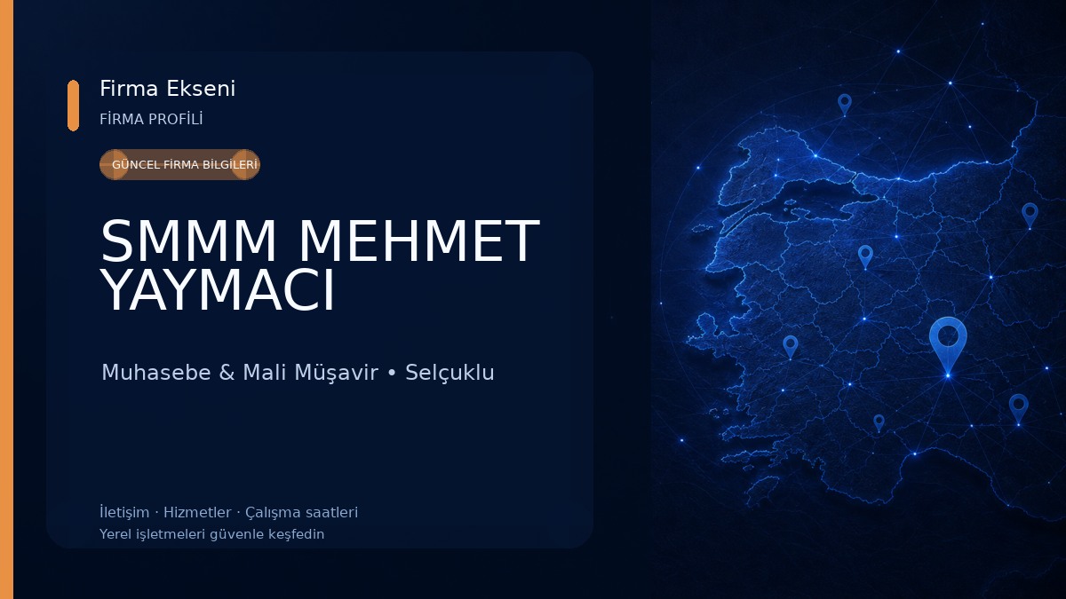 SMMM MEHMET YAYMACI Muhasebe & Mali Müşavir