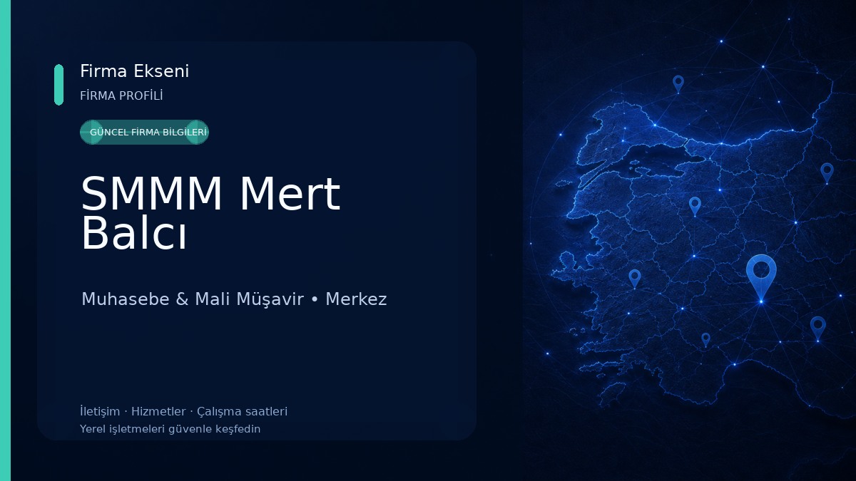 SMMM Mert Balcı Muhasebe & Mali Müşavir