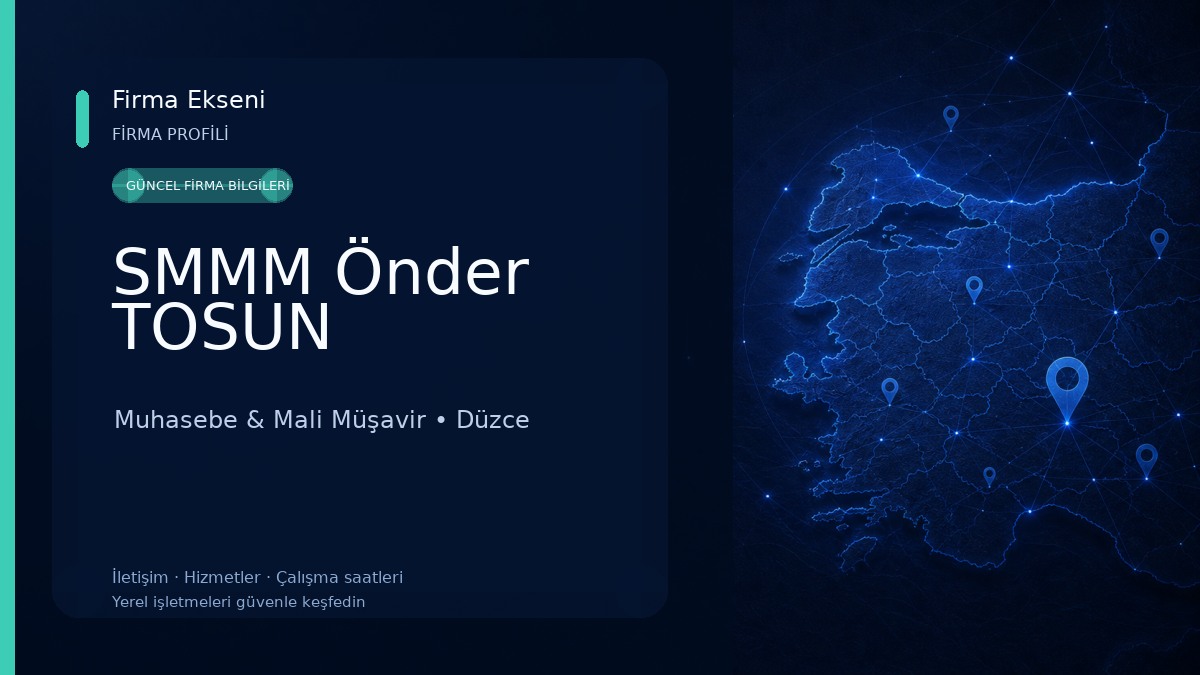 SMMM Önder TOSUN Muhasebe & Mali Müşavir