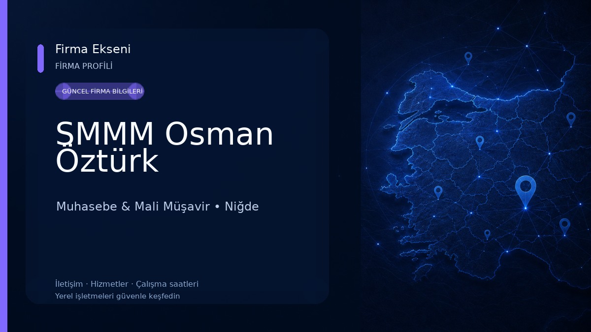 SMMM Osman Öztürk Muhasebe & Mali Müşavir