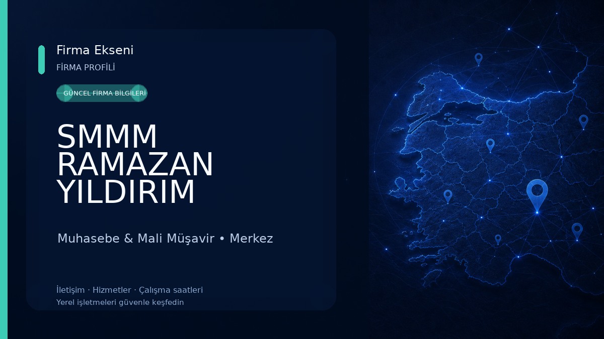 SMMM RAMAZAN YILDIRIM Muhasebe & Mali Müşavir