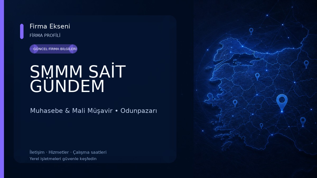 SMMM SAİT GÜNDEM Muhasebe & Mali Müşavir