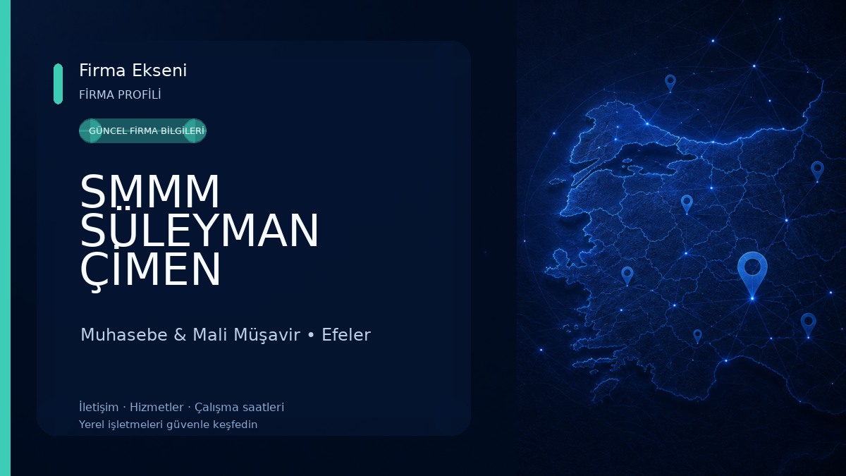 SMMM SÜLEYMAN ÇİMEN Muhasebe & Mali Müşavir