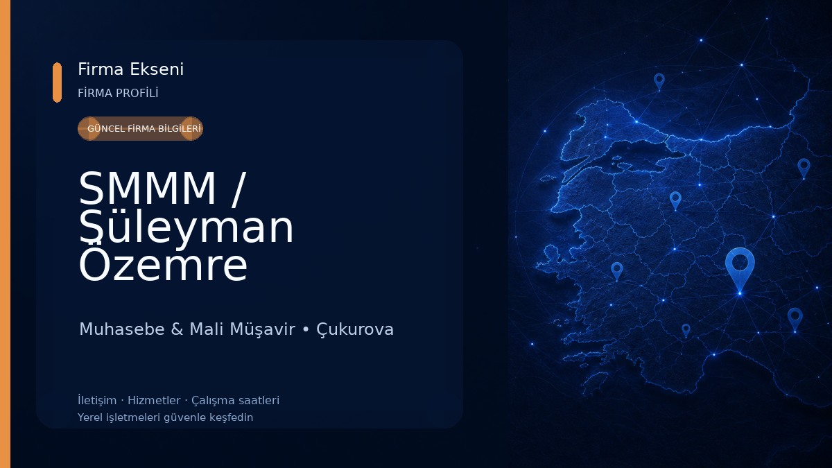 SMMM / Süleyman Özemre Muhasebe & Mali Müşavir