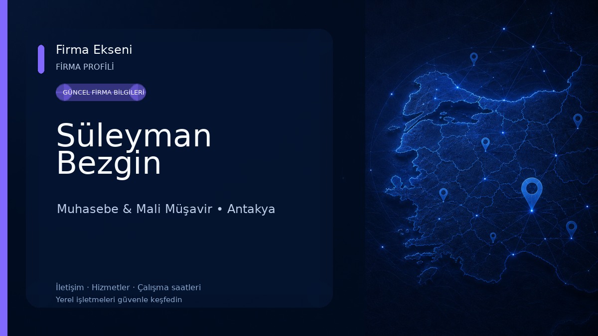 Süleyman Bezgin Muhasebe & Mali Müşavir