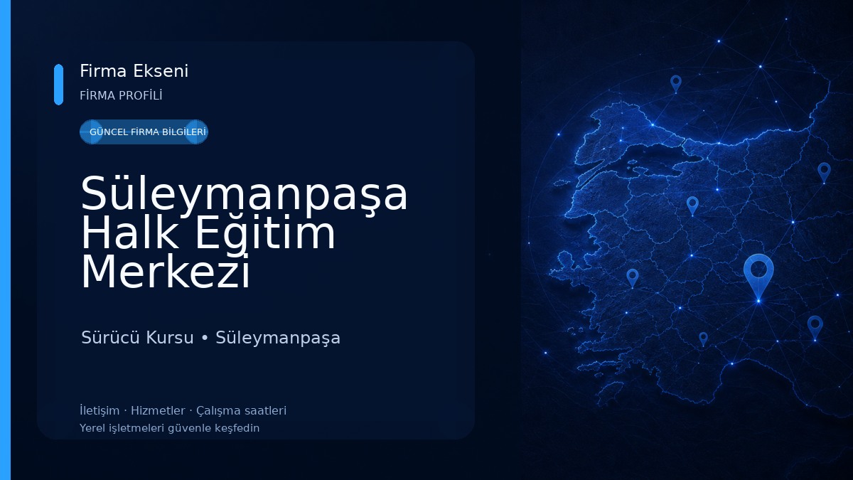 Süleymanpaşa Halk Eğitim Merkezi Sürücü Kursu