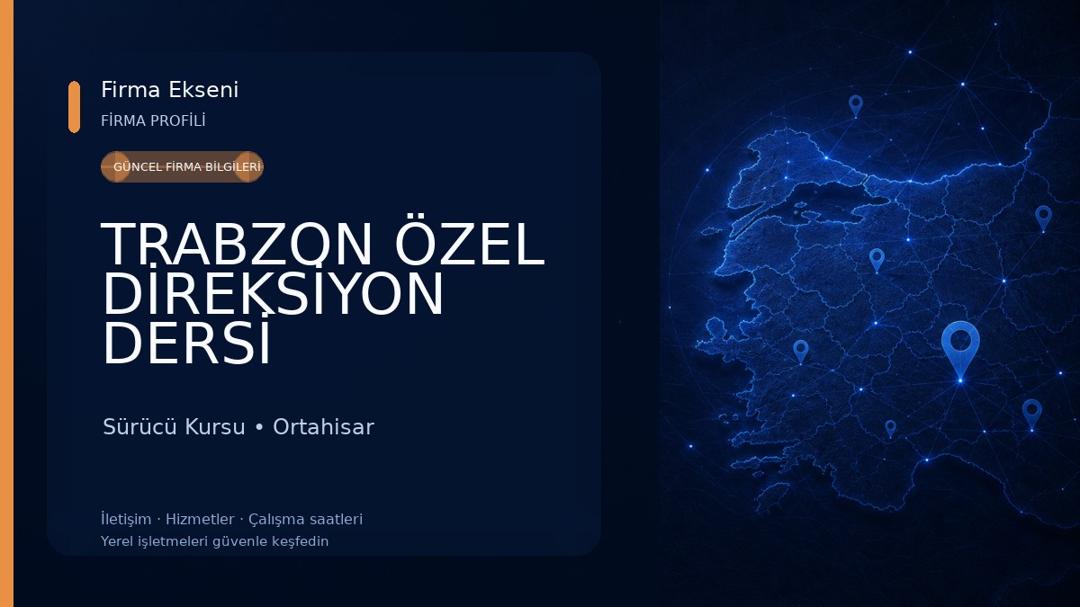 TRABZON ÖZEL DİREKSİYON DERSİ Sürücü Kursu