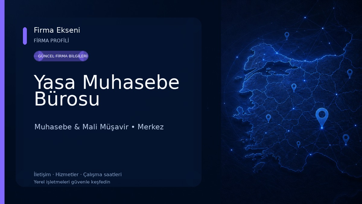 Yasa Muhasebe Bürosu Muhasebe & Mali Müşavir