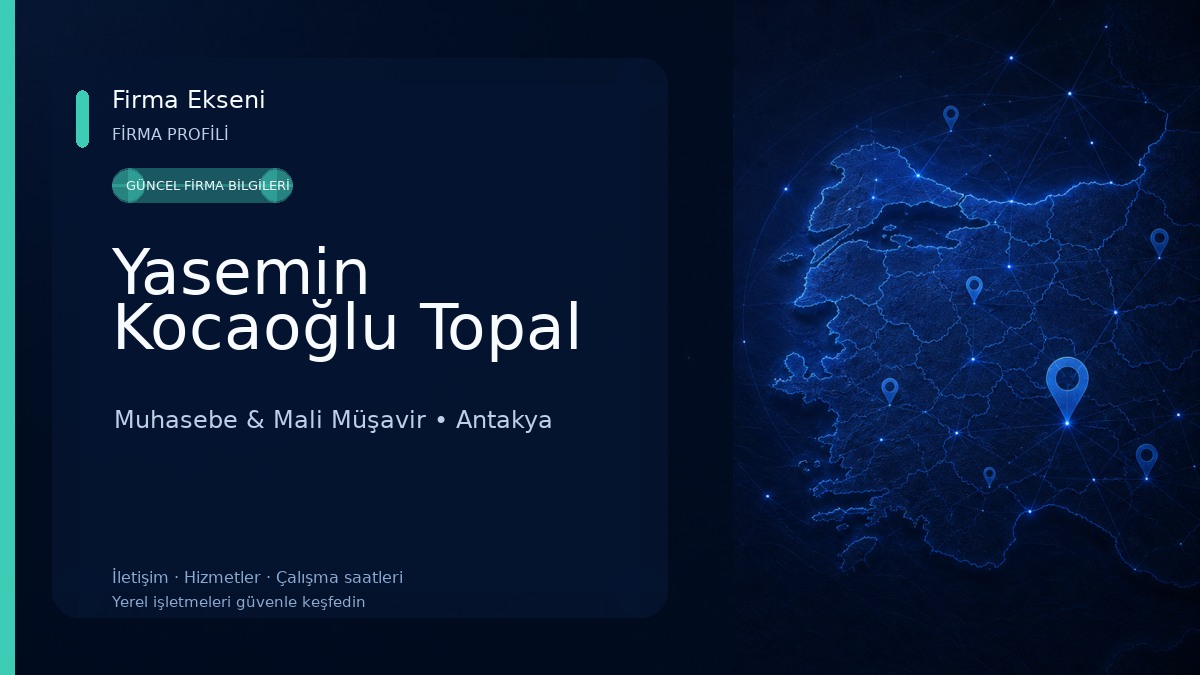 Yasemin Kocaoğlu Topal Muhasebe & Mali Müşavir